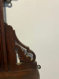 Carved wooden wall-mounted mirror with shelf from 1900's - thumbnail 6 of 6