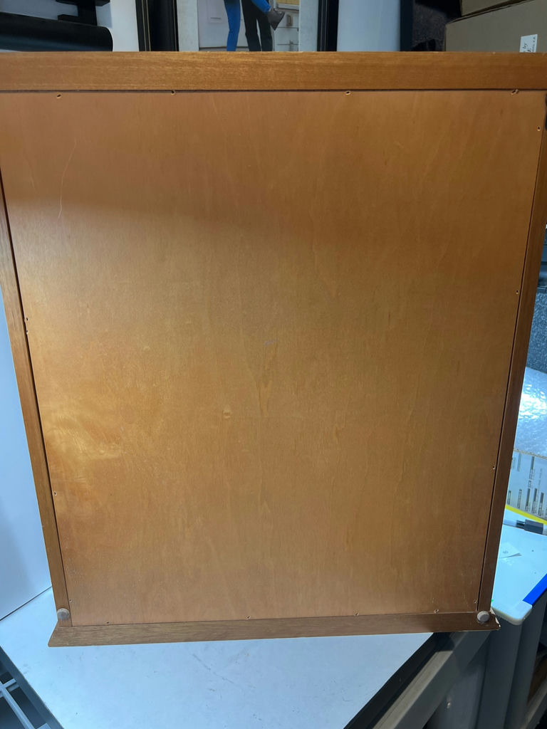 Wooden display cabinet with etched "Wizrd of Oz" mirrored back - 21" x 18-1/2" - image 3 of 3