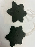 Etched glass star-shaped and flower-shaped ornaments - thumbnail 4 of 4