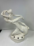 White ceramic dancing figure sculpture - thumbnail 3 of 5