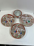 Set of Japanese decorative porcelain plates and bowl - thumbnail 1 of 7