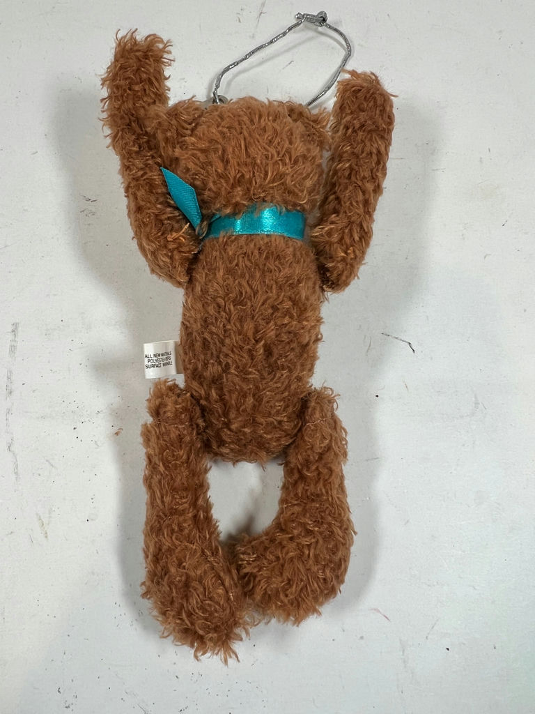 SHYLLING Brown plush dog with blue ribbon KEY WINDUP AND FLIP - image 4 of 5