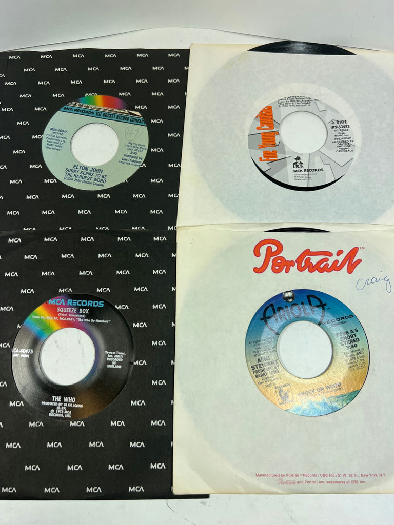 Collection of 40 vintage vinyl 45's records and sleeves - image 8 of 12