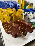 Hand-painted NOAH'S ARK wooden toy animals and shapes - thumbnail 2 of 4