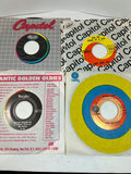 Blue storage box with a collection of 60 vintage 45 RPM vinyl singles - thumbnail 13 of 17