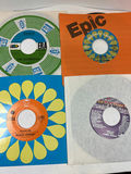 Blue storage box with a collection of 60 vintage 45 RPM vinyl singles - thumbnail 7 of 17