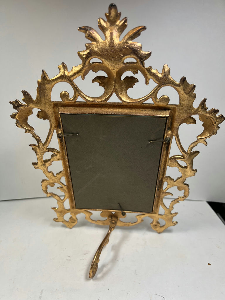 Antique gilded ornate photo frame with Victorian portrait - image 4 of 4