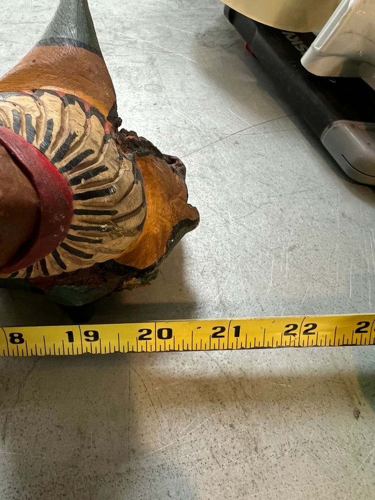 Carved wooden head on decorative staff - 21" Long - image 6 of 6
