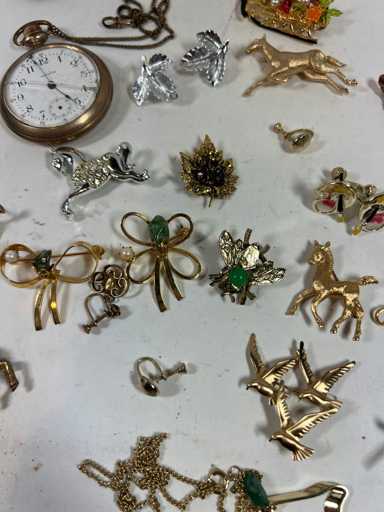HUGE Assorted jewelry collection and a pocket watch - image 9 of 10