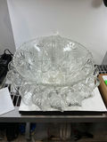 Anchor Hocking Early American Prescut Punch Bowl Set with 12 Cups - thumbnail 1 of 9