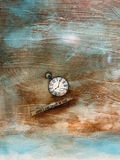Mixed-media collage: India map and classical statue with time motifs - thumbnail 3 of 4