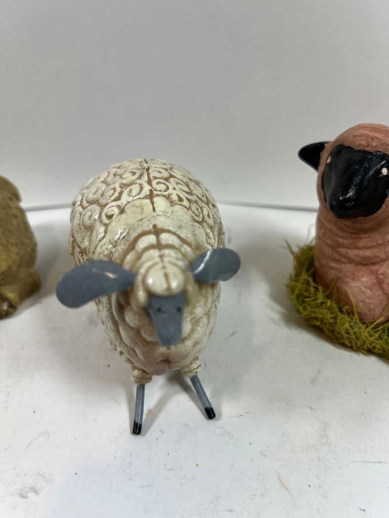 Assorted ceramic sheep figurines - image 5 of 5
