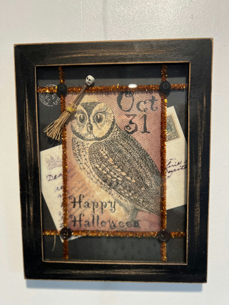 Owl Halloween Framed Artwork - image 1 of 2