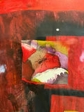Framed Abstract Red Collage Artwork - 26 X 33 - thumbnail 4 of 4