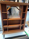 Wooden display cabinet with etched "Wizrd of Oz" mirrored back - 21" x 18-1/2" - thumbnail 1 of 3