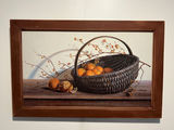 Oranges in a Wicker Basket Still Life 33 x 19 - thumbnail 1 of 4