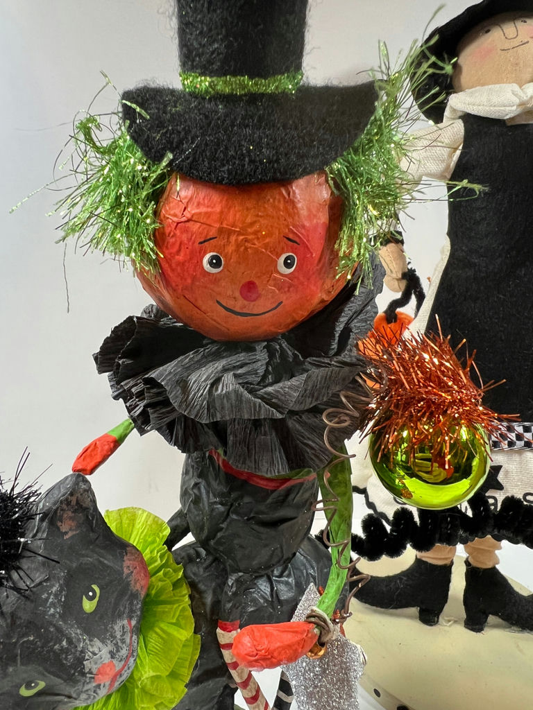 Halloween Fabric Doll Set: Pumpkin, Witch, and Scarecrow Figures - image 2 of 6