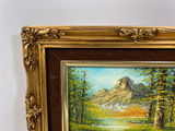 Landscape painting in ornate gold frame 11 X 9 - thumbnail 3 of 3