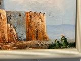 Framed desert adobe ruin painting 12 X 10 - thumbnail 3 of 4