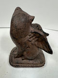 ANTIQUE Rusty cast-iron bird sculpture - thumbnail 2 of 4