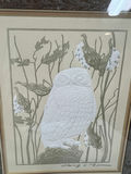 Framed Owl Illustration 12 X 10 - thumbnail 2 of 3