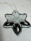 Etched glass star-shaped and flower-shaped ornaments - thumbnail 2 of 4