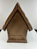 Thomas Kinkade Rustic house-shaped clock with landscape scene - thumbnail 4 of 5