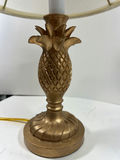 Gold pineapple table lamp with fabric shade - thumbnail 2 of 3