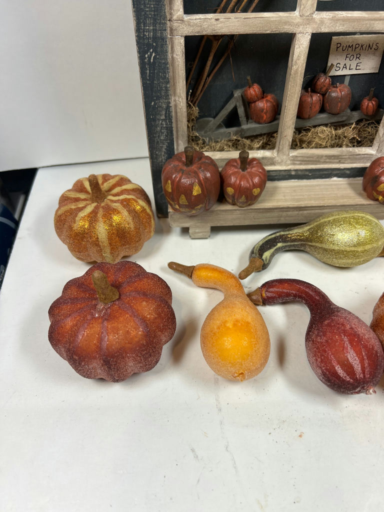 Rustic Pumpkin Patch Farms Miniature Display with Pumpkins and Gourds - image 3 of 4