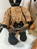 Halloween-themed fabric dolls with pumpkin and cat designs - thumbnail 6 of 6