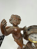 Bronze cherub clock statue - thumbnail 3 of 7