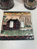 Village Scene Ceramic Jar, Pitcher, and Switch Cover Plate - thumbnail 5 of 5