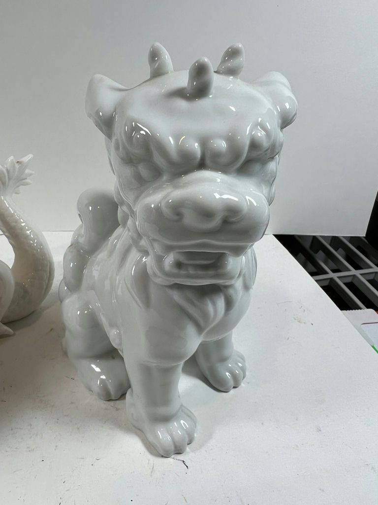 Dragon and Foo Dog ceramic figurines - image 3 of 7