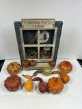 Rustic Pumpkin Patch Farms Miniature Display with Pumpkins and Gourds - thumbnail 1 of 4