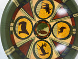 Decorative hand-painted wooden bowl with animal silhouettes - thumbnail 2 of 5