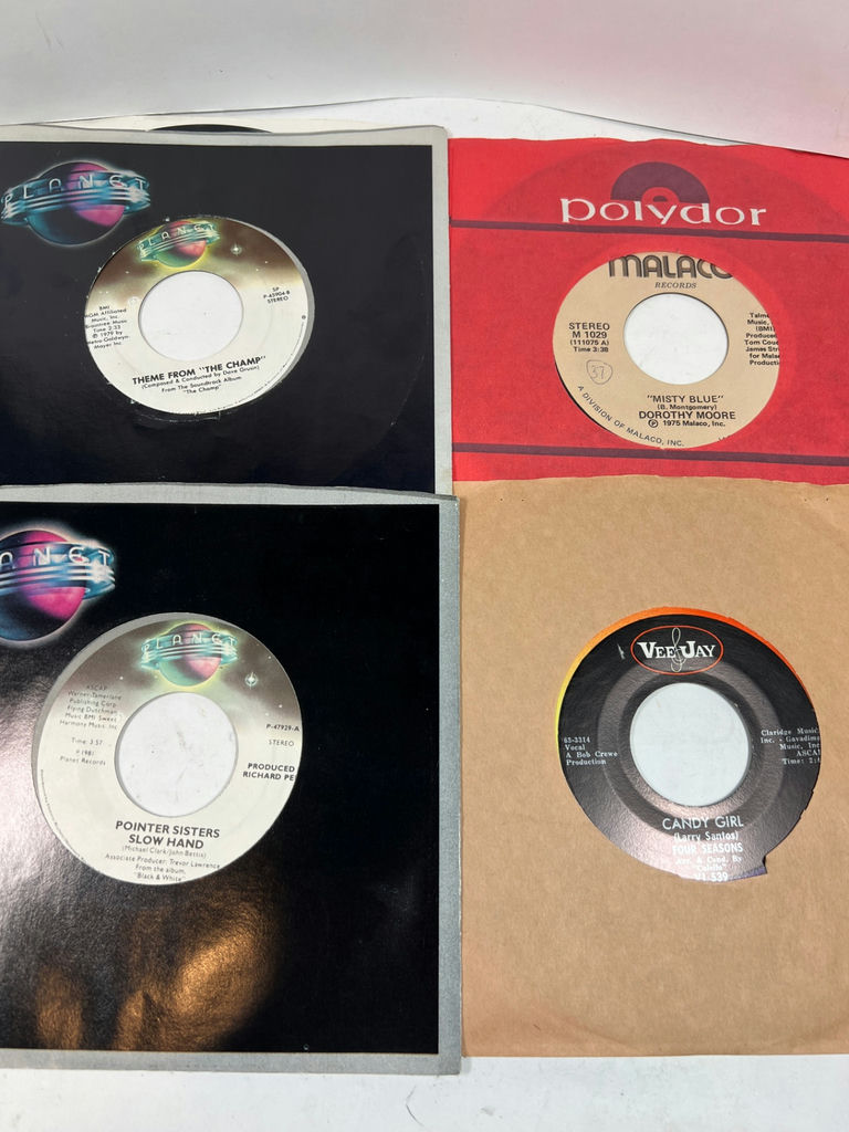 Collection of 40 vintage vinyl 45's records and sleeves - image 3 of 12