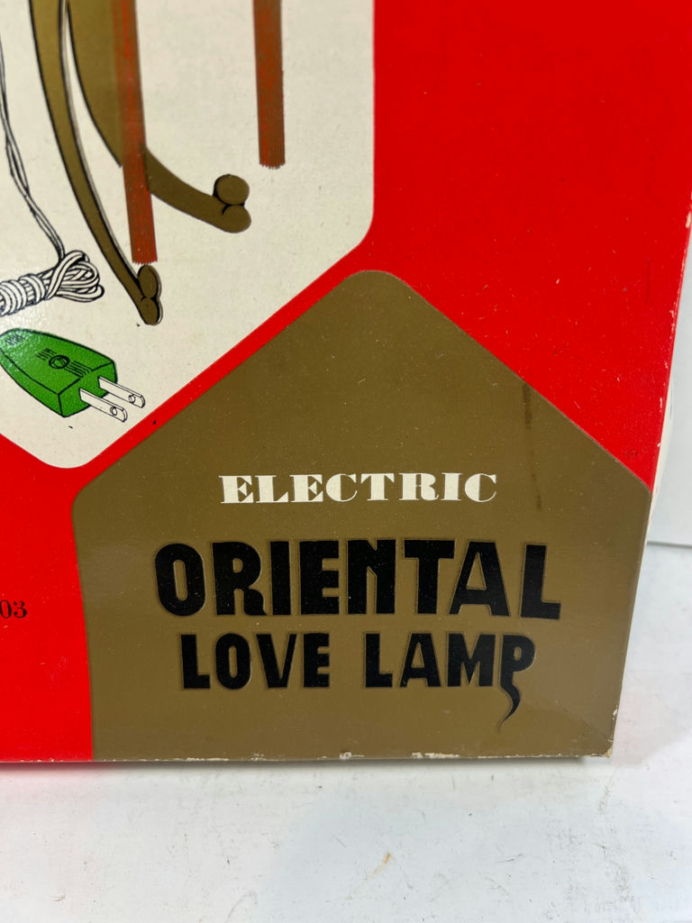 Electric Oriental Love Lamp with Fabric Shade and Ornate Frame - image 2 of 5