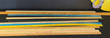 Halloween decor set: witch sign, straw broom, pumpkin centerpiece, and wooden rulers - thumbnail 4 of 4