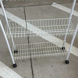 Plastic Shelving Unit and Wire Rolling Storage Cart - thumbnail 4 of 7