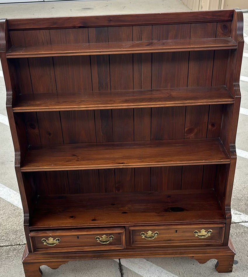 Wooden Bookshelf with Drawers and Wooden Nightstand - image 1 of 9