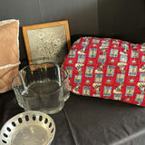 Longhorn bull head decorative pillow set with matching cushions and a red quilt/throw, plus tray and tabletop decor - thumbnail 3 of 4