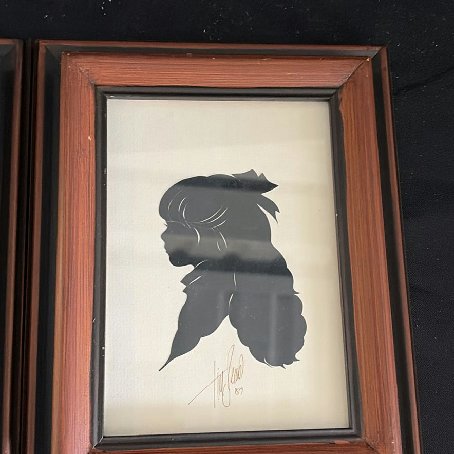 Three Framed Silhouette Portraits - image 4 of 4