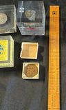 Collection of mining-related coins and medals in display cases - thumbnail 6 of 6