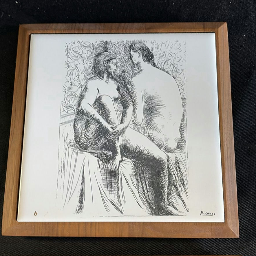 Three framed line drawings of nude figures - image 4 of 4