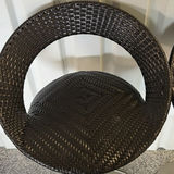 Pair of black wicker bar stools - thumbnail 2 of 4