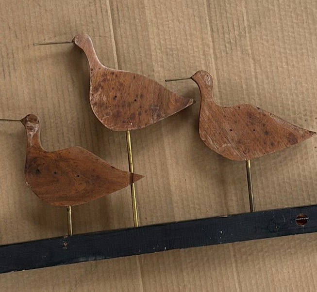 Metal Cylindrical Stand with Round Grate and Wooden Bird Wall Decor - image 6 of 12