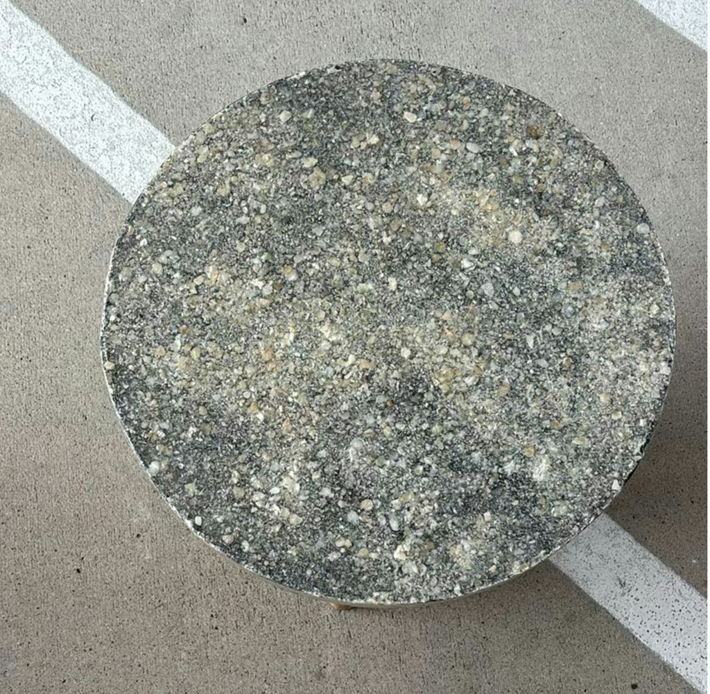 Black Rectangular Table and Round Stone-Top Wooden Table - image 3 of 5