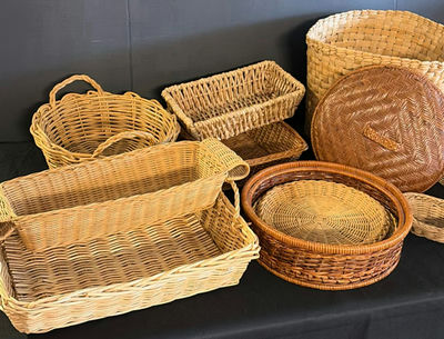 Assorted woven baskets collection - Image 1 of 8