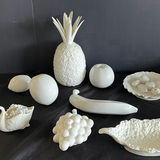 White ceramic fruit and shell-themed decorative tableware - thumbnail 3 of 6