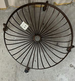 Metal Cylindrical Stand with Round Grate and Wooden Bird Wall Decor - thumbnail 3 of 12